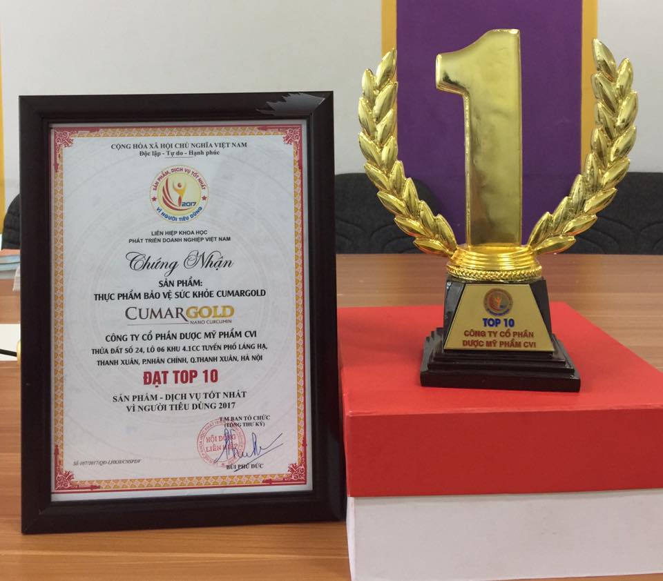 CumarGold đạt giải top 10 thương hiệu tin dùng Việt Nam