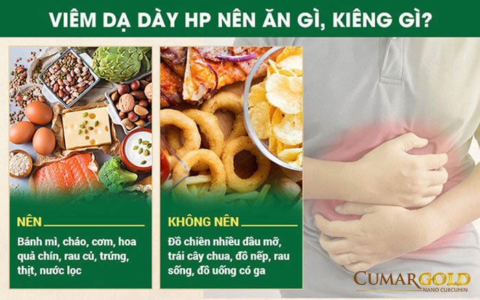 Chế độ ăn cho người bị đau dạ dày do nhiễm vi khuẩn HP