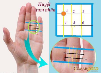 Vị trí huyệt tam nhãn