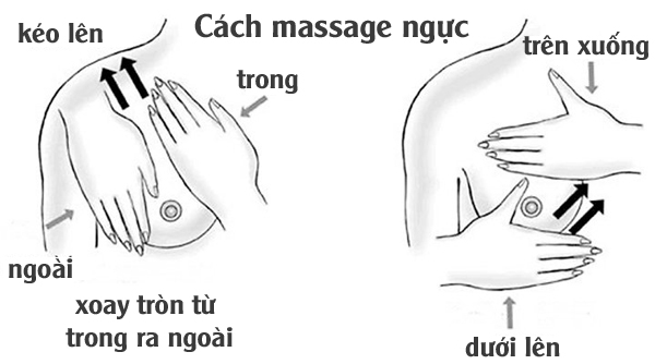 Massage bầu ngực là cách thông tia sữa khi bị tắc tại nhà hiệu quả